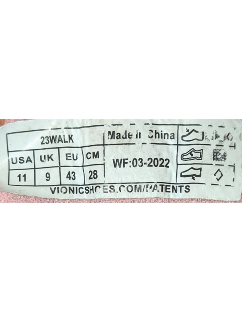 VIONIC Women's 23Walk White/Pink Leather Orthopedic Sneakers Shoes Size 11 EUC - Picture 8 of 8